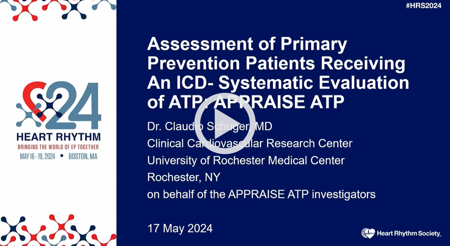 Video: Assessment of Primary Prevention Patients Receiving an ICD - Systemic Evaluation of ATP: Appraise ATP.