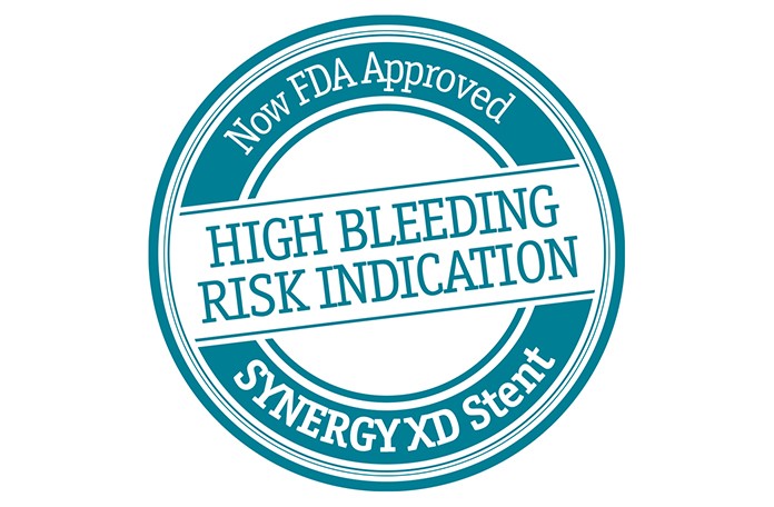 HIGH BLEEDING RISK INDICATION, SYNERGY XD Stent