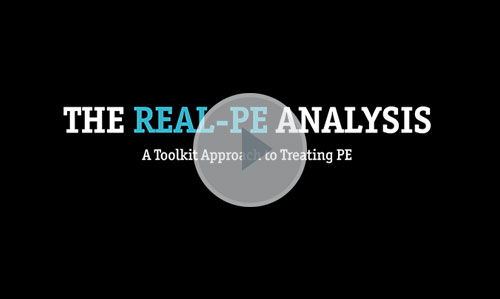 Real PE analysis toolkit approach to treating PE with play button.