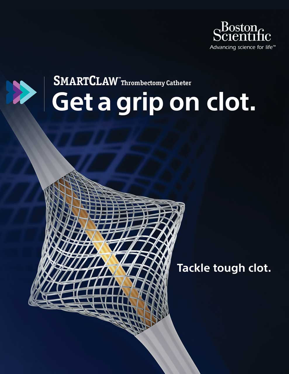 SmartClaw brochure cover. Get a grip on clot.