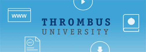 El éxito ante la TVP empieza aquí: Visite Thrombus University